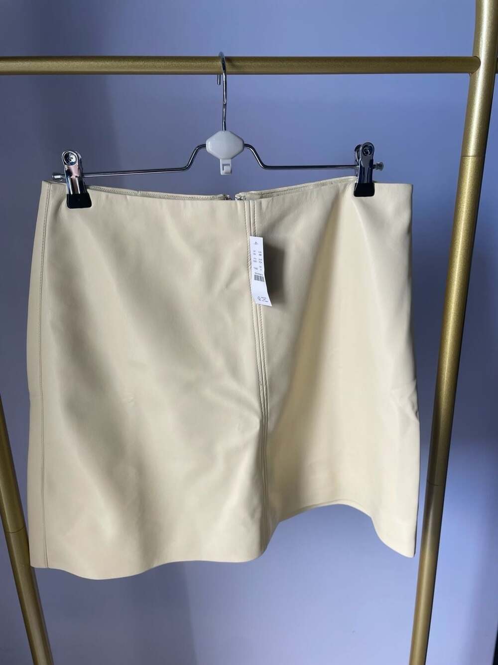 J Crew Butter Yellow Fairfax Faux Leather Mini Skirt